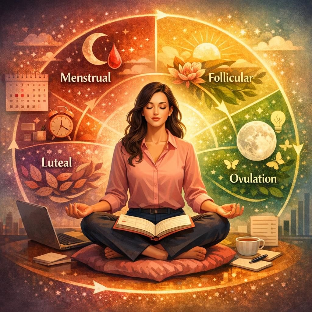 **”Harnessing Feminine Cycles for Peak Productivity: The New Edge in Women’s Work-Life Strategy”**