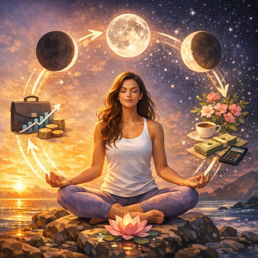**The Feminine Power Cycle: Aligning Your Career and Financial Goals with Your Hormonal Rhythms for Maximum Impact**