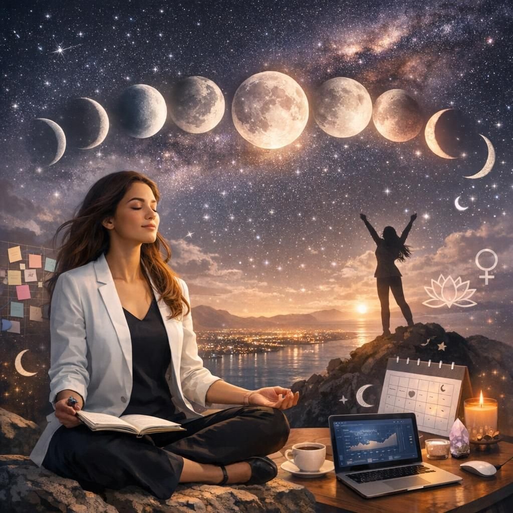 **”Harnessing the Power of Lunar Phases: How Ambitious Women Can Align Goals with the Moon Cycle for Enhanced Productivity and Balance”**