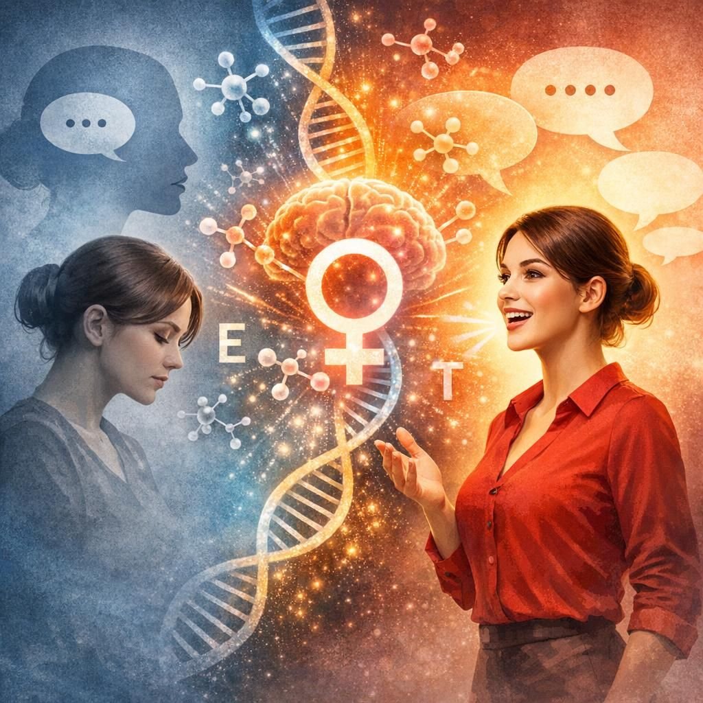 **”From Silence to Assertiveness: Unlocking the Power of Hormones in Female Communication”**
